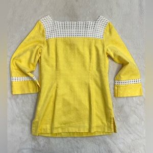 Vintage Lilly Pulitzer Bees Knees Tunic Jacquard Lilly Lace